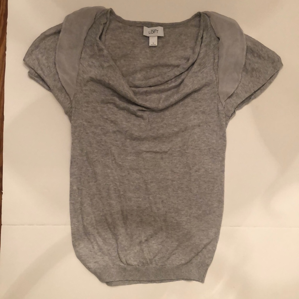 Loft flutter sleeve shirt sleeve sweater